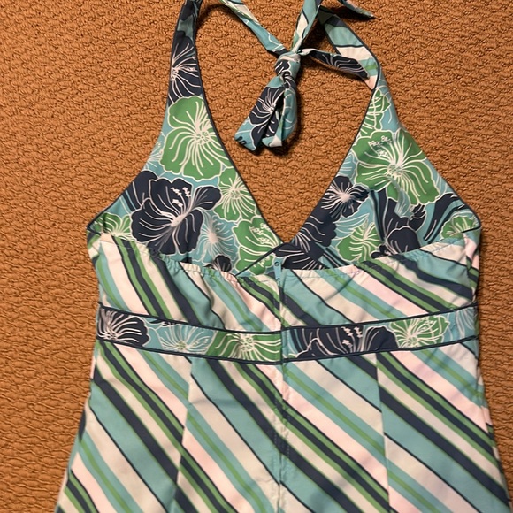 Reversible beach dress with halter tie and zipper. - Picture 4 of 5